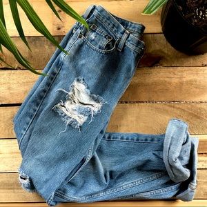 Distressed Eddie Bauer Jeans